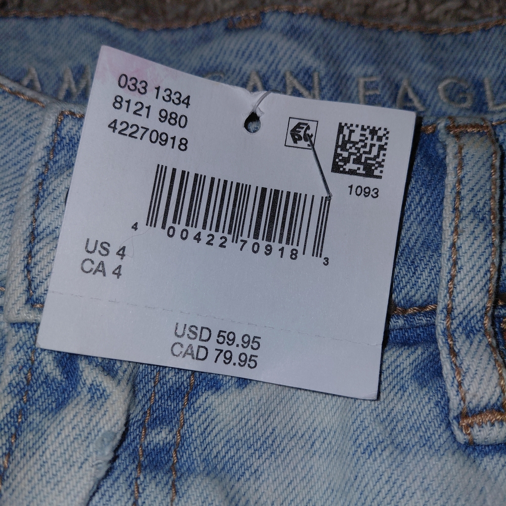 American Eagle Outfitters Strigid Jean Shorts - Size 4 - Midrise - Picture 7 of 7